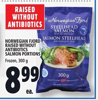 Metro Norwegian fjord raised without antibiotics salmon portions offer