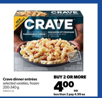 Real Canadian Superstore Crave dinner entrées, 200-340 g offer