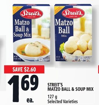 Metro Streit's matzo ball & soup mix offer