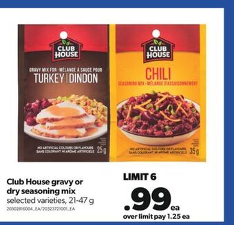 Real Canadian Superstore Club house gravy or dry seasoning mix, 21-47 g offer