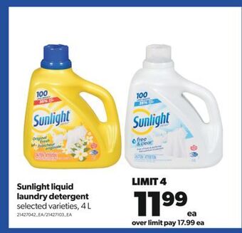 Real Canadian Superstore Sunlight liquid laundry detergent, 4 l offer