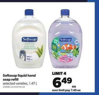 Real Canadian Superstore Softsoap liquid hand soap refill, 1.47 l offer