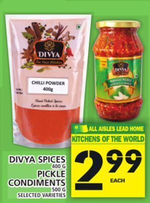 Food Basics Divya spices or pickle condiments offer
