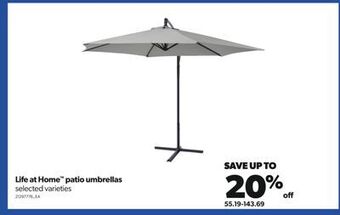 Real Canadian Superstore Life at home™ patio umbrellas offer