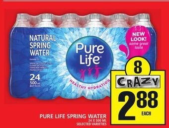 Food Basics Pure life spring water offer