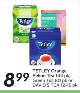 Sobeys Tetley orange pekoe tea offer