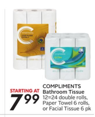 Sobeys Compliments bathroom tissue offer
