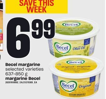 Independent Grocer Becel margarine, 637-850 g offer