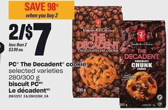 Independent Grocer Pc® the decadent cookie, 280/300 g offer