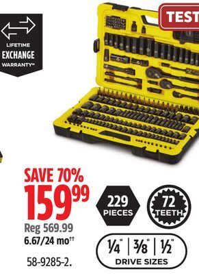 Canadian Tire Stanley ¼" ⅜"½" drive sizes offer