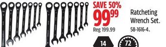 Canadian Tire Stanley ratcheting wrench set offer