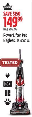 Canadian Tire Bissell powerlifter pet bagless offer