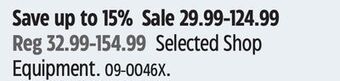 Canadian Tire Certified selected shop equipment offer