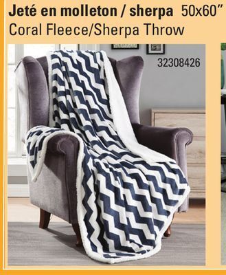 Sushi Shop Coral fleece/sherpa throw offer