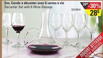 Sushi Shop Decanter set with 6 wine glasses offer