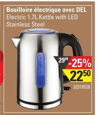 Sushi Shop Electric 1.7l kettle with led stainless steel offer