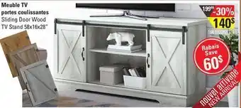 Sushi Shop Sliding door wood tv stand 58x16x28" offer
