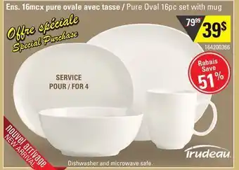 Sushi Shop Pure oval 16pc set with mug offer