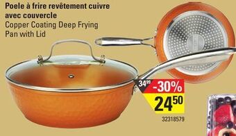 Sushi Shop Copper coating deep frying pan with lid offer