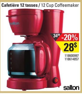 Sushi Shop Salton 12 cup coffeemaker offer