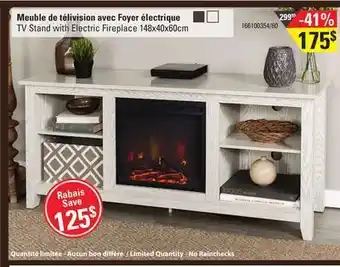 Sushi Shop Tv stand with electric fireplace 148x40x60cm offer