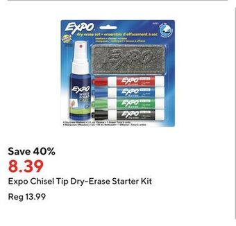 Staples Expo chisel tip dry-erase starter kit offer