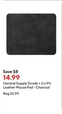 Staples General supply goods + co pu leather mouse pad - charcoal offer