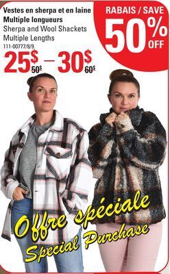 Sushi Shop Sherpa and wool shackets multiple lengths offer
