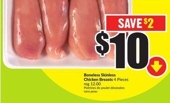 Chalo FreshCo Boneless skinless chicken breasts 4 pieces offer