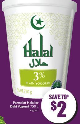 Chalo FreshCo Parmalat halal or dahi yogourt 750 g offer