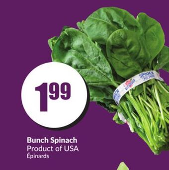 Chalo FreshCo Bunch spinach product of usa offer