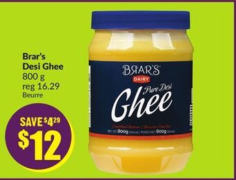 Chalo FreshCo Brar's desi ghee 800 g offer