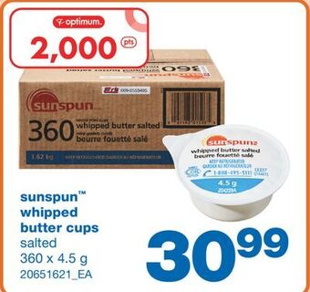 Wholesale Club Sunspun™ whipped butter cups, 360 x 4.5 g offer