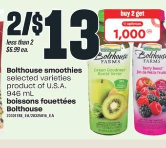 Valu-mart Boissons fouettées bolthouse, 946 ml offer