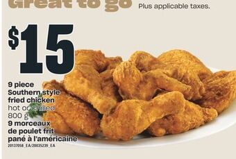 Valu-mart 9 morceaux de poulet frit pané à l'américaine, 800 g offer