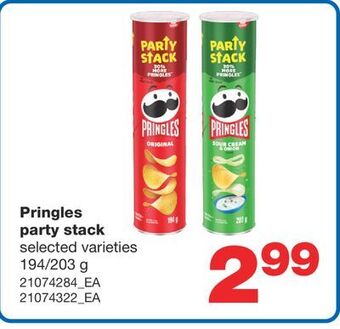 Wholesale Club Pringles party stack, 194/203 g offer