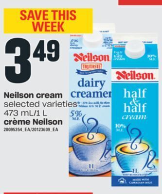 Valu-mart Crème neilson, 473 ml/1 l offer