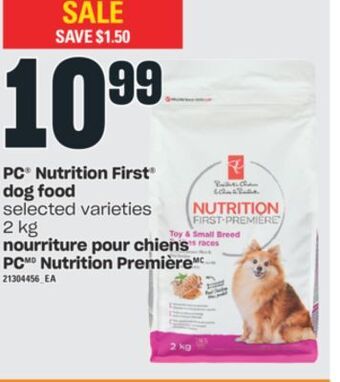 Valu-mart Nourriture pour chiens pc nutrition première offer