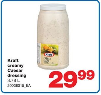 Wholesale Club Kraft creamy caesar dressing, 3.78 l offer