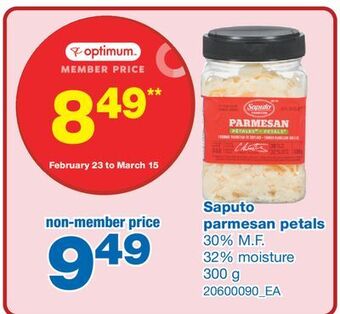 Wholesale Club Saputo parmesan petals, 300 g offer