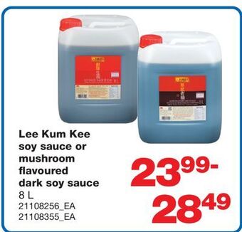 Wholesale Club Lee kum kee soy sauce or mushroom flavoured dark soy sauce, 8 l offer