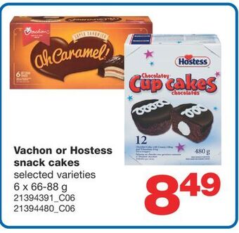 Wholesale Club Vachon or hostess snack cakes, 6 x 66-88 g offer