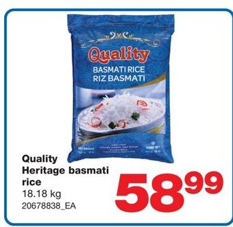 Wholesale Club Quality heritage basmati rice, 18.18 kg offer