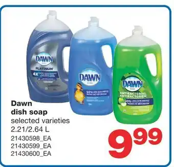 Wholesale Club Dawn dish soap, 2.21/2.64 l offer