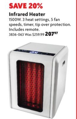 Home Hardware Infrared heater offer