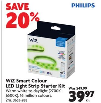 Home Hardware Wiz smart colour led light strip starter kit offer