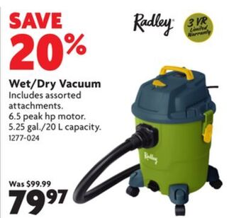 Home Hardware Wet/dry vacuum offer