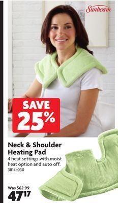 Home Hardware Neck & shoulder heating pad offer
