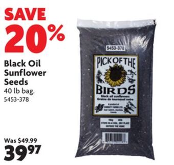 Home Hardware Black oil sunflower seeds offer