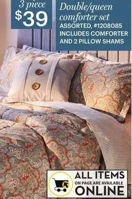 Giant Tiger Debbie travis double/queen comforter set offer